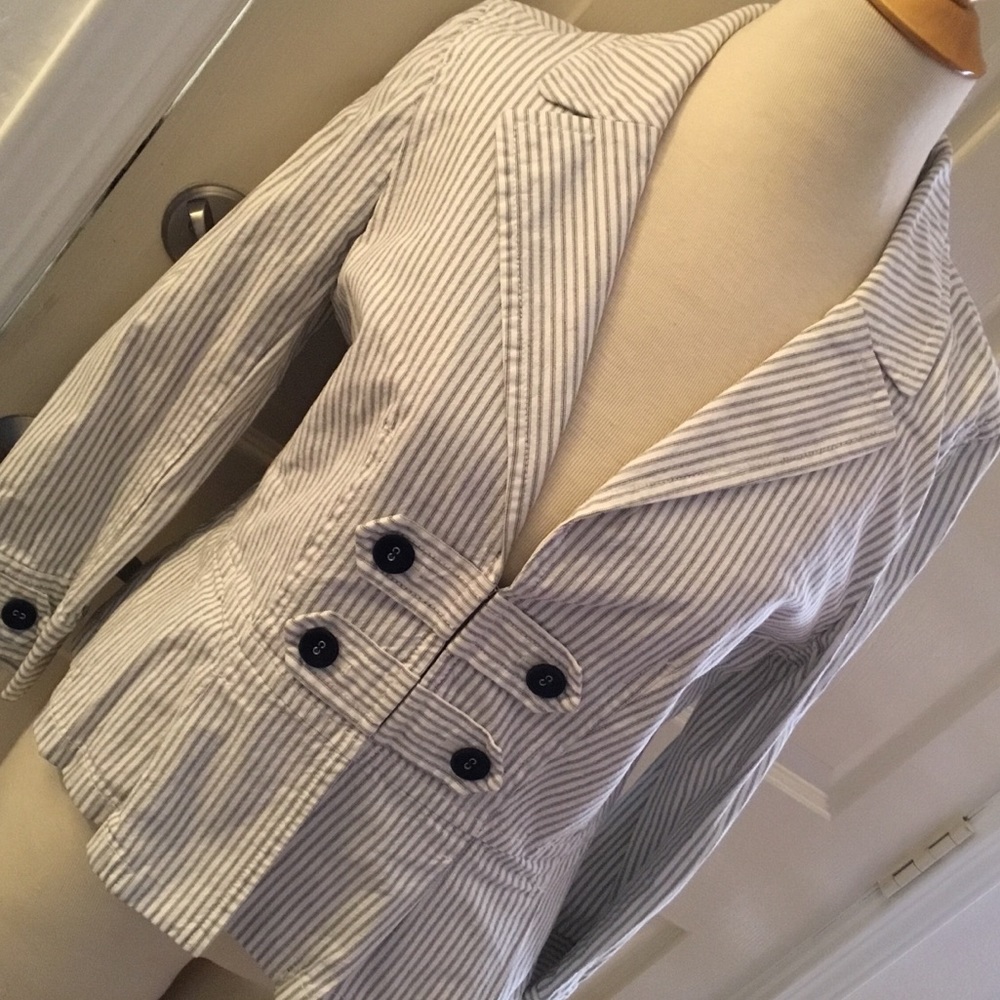 🎁 SALE! 🎁 LOFT Ticking Stripe Blazer 3/4 Sleeves